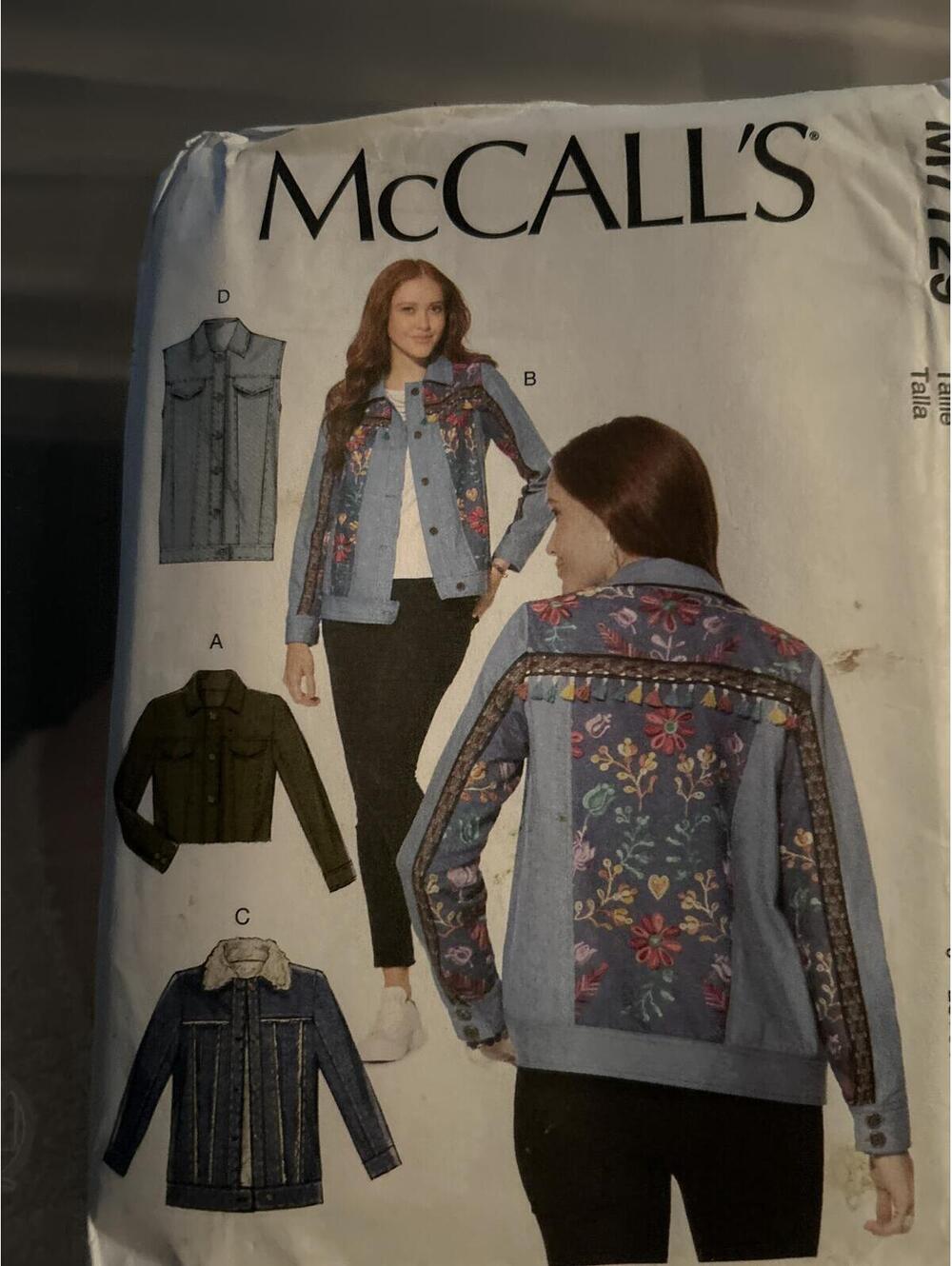McCall's M7729Jacket Variations A-D- pb1 -pb2